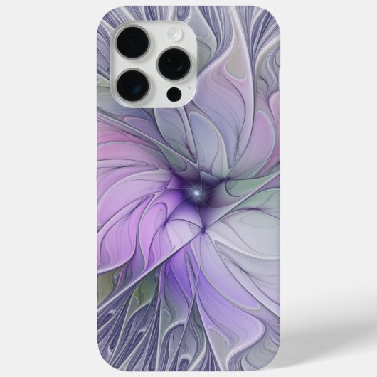 素晴らし美しいモダン抽象芸術フラクタルアートフラワー Case-Mate iPhoneケース (裏面)