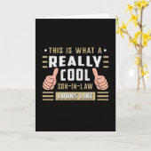 素晴らし義理の息子のギフト最高の誇りを持ったアイディア カード (黄色い花)