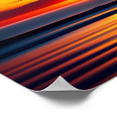 素晴らし色鮮やかサンセットデジタルプリント ポスター (角)