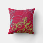 素晴らし花カッコいい可愛ガーリーレトロフローラ クッション (裏面)