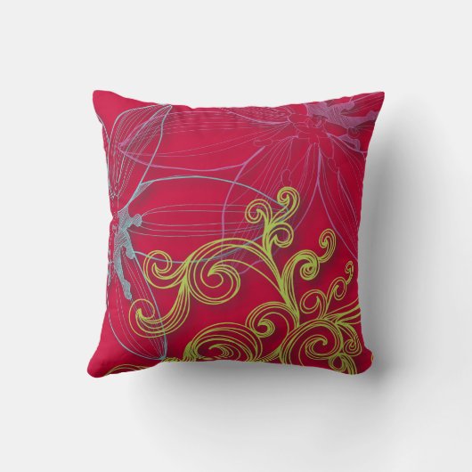 素晴らし花カッコいい可愛ガーリーレトロフローラ クッション (裏面)