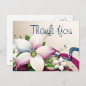 素晴らし花カッコいい可愛ガーリーレトロフローラ ポストカード (正面/裏面)