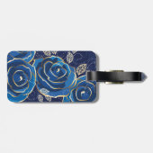 素晴らし花カッコいい可愛ガーリーレトロフローラ ラゲッジタグ (裏面横)