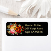 素晴らし花カッコいい可愛ガーリーレトロフローラ ラベル (インサイチュ)