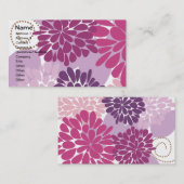 素晴らし花カッコいい可愛ガーリーレトロフローラ 名刺 (正面/裏面)