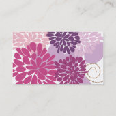 素晴らし花カッコいい可愛ガーリーレトロフローラ 名刺 (裏面)