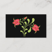 素晴らし花カッコいい可愛ガーリーレトロフローラ 名刺 (裏面)