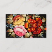 素晴らし花カッコいい可愛ガーリーレトロフローラ 名刺 (裏面)