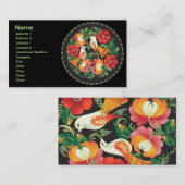 素晴らし花カッコいい可愛ガーリーレトロフローラ 名刺 (正面/裏面)