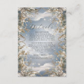 素晴らし花模様にゴールデン結婚ズ エンクロージャーカード (正面)