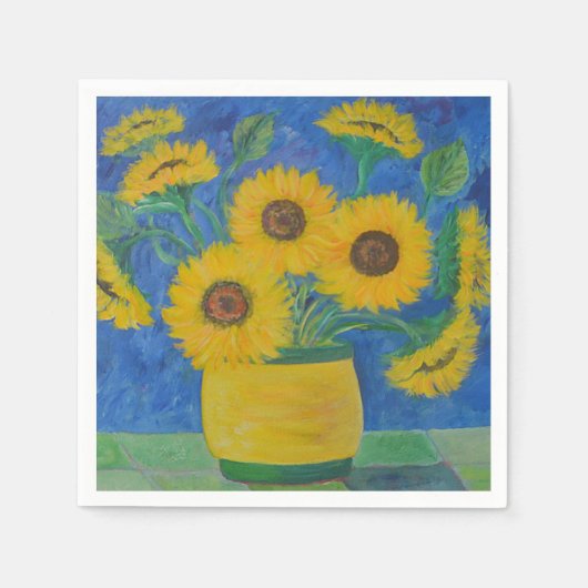 素晴らし花絵画病 スタンダードカクテルナプキン (正面)