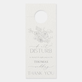 素晴らし芸術は灰色の書道を邪魔しな結婚い ドアノブサイン