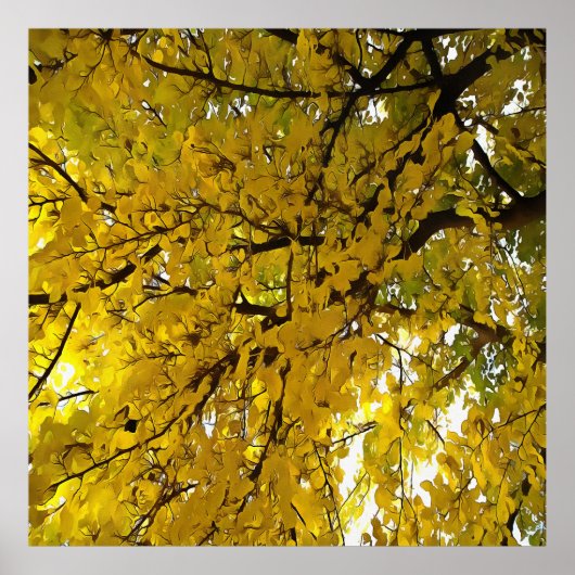 素晴らし葉抽象芸術芸術 ポスター (正面)