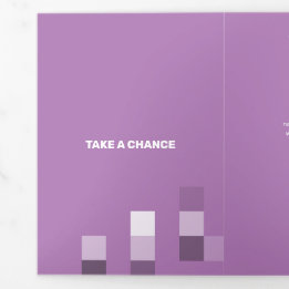 素晴らし薄紫コンテンポラリー透明度 三つ折りカード