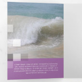 素晴らし薄紫コンテンポラリー透明度 三つ折りカード (内部最初)