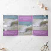 素晴らし薄紫コンテンポラリー透明度 三つ折りカード (内部)