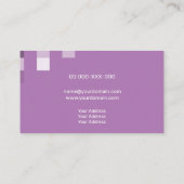 素晴らし薄紫コンテンポラリー透明度 名刺 (裏面)