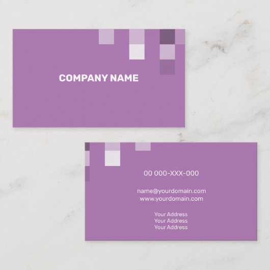 素晴らし薄紫コンテンポラリー透明度 名刺 (正面/裏面)