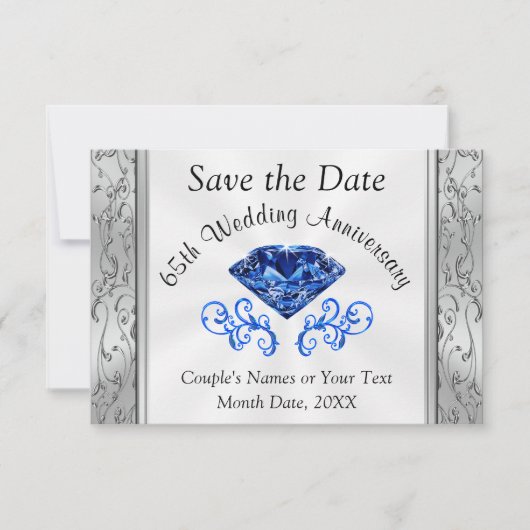 素晴らし記念日カードの保存（任意の年） 招待状 (正面)