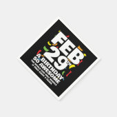 素晴らし誕生日2024うるう日うるう年2月29日 スタンダードカクテルナプキン (角)