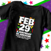 素晴らし誕生日2024うるう日うるう年2月29日 ベビーTシャツ