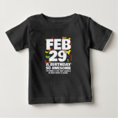 素晴らし誕生日2024うるう日うるう年2月29日 ベビーTシャツ (正面)