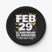素晴らし誕生日2024うるう日うるう年2月29日 ペーパープレート (正面)