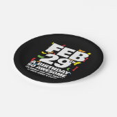 素晴らし誕生日2024うるう日うるう年2月29日 ペーパープレート (アングル)