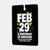 素晴らし誕生日2024うるう日うるう年2月29日 メタルオーナメント (正面左)