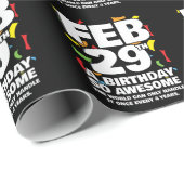 素晴らし誕生日2024うるう日うるう年2月29日 ラッピングペーパー (ロールコーナー)