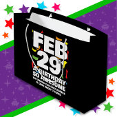 素晴らし誕生日2024うるう日うるう年2月29日 ラージペーパーバッグ