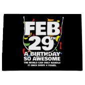 素晴らし誕生日2024うるう日うるう年2月29日 ラージペーパーバッグ (正面)