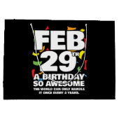 素晴らし誕生日2024うるう日うるう年2月29日 ラージペーパーバッグ (裏面)