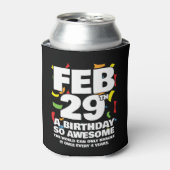 素晴らし誕生日2024うるう日うるう年2月29日 缶クーラー (缶正面)