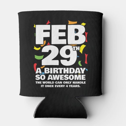 素晴らし誕生日2024うるう日うるう年2月29日 缶クーラー (裏面)