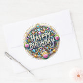 素晴らし誕生日 ラウンドシール (封筒)