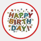 素晴らし誕生日 ラウンドシール (正面)