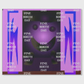 素晴らし誕生DAY_Gift_王室の PURPLE_GRAY_BLUE_BLACK ラッピングペーパー (フラット)