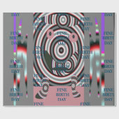 素晴らし誕生DAY_Gift_BLACK_GRAY_PINK ラッピングペーパー (フラット)