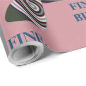 素晴らし誕生DAY_Gift_BLACK_GRAY_PINK ラッピングペーパー (ロールコーナー)