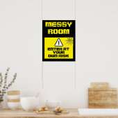 素晴らし警告標識は自分の責任で入力 ポスター (キッチン)