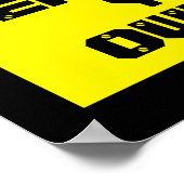 素晴らし警告標識は自分の責任で入力 ポスター (角)