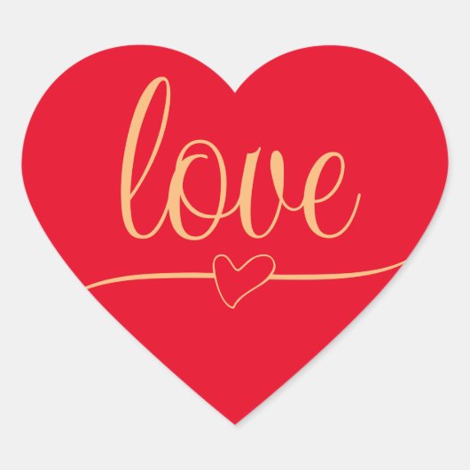 素晴らし赤いハートカスタム ハートシール (正面)