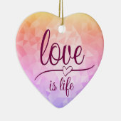 素晴らし赤いハートセラミックオーナメント セラミックオーナメント (右)