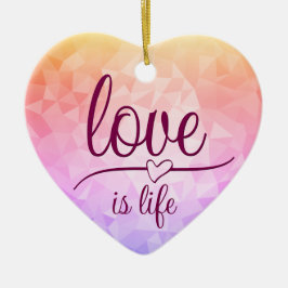 素晴らし赤いハートセラミックオーナメント セラミックオーナメント