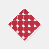 素晴らし赤いハート スタンダードカクテルナプキン (角)