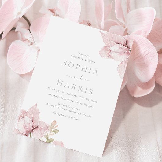 素晴らし赤面フローラエレガンス結婚ズ 招待状