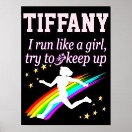 素晴らし走女のポスターのようパーソナライズされたに ポスター