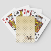 素晴らし輝くフェイクグリッター金ゴールド水玉模様 トランプ (裏面)