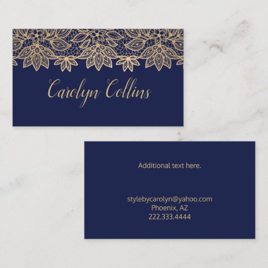 素晴らし金ゴールドトレースのようーン名刺 名刺 (正面/裏面)